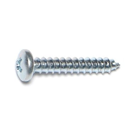 Midwest Fastener Sheet Metal Screw, #8 x 1 in, Zinc Plated Steel Pan Head Phillips Drive, 100 PK 03242